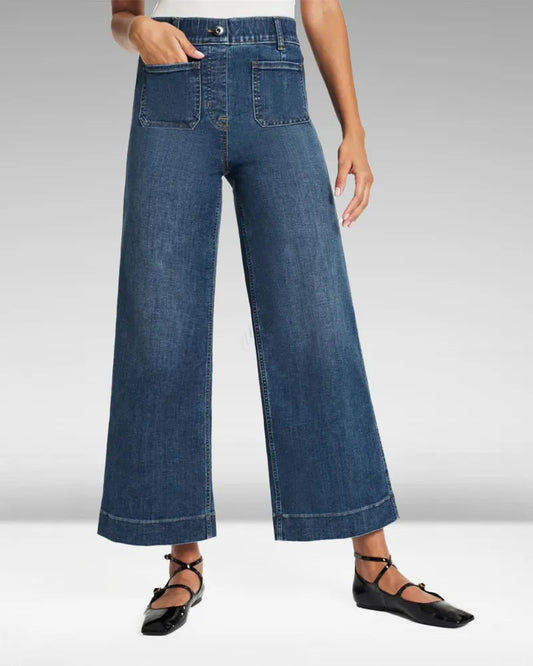 High Waist Weite Bein Jeans für Damen
