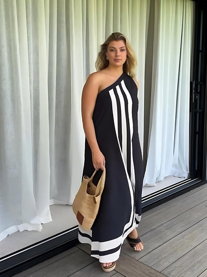 Asymmetrisches Midikleid mit Ausschnitt für Damen