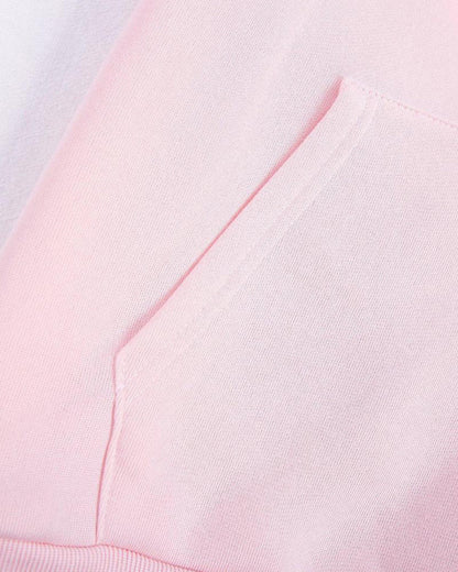 Gemütlicher rosa Hoodie mit Kängurutasche für Damen
