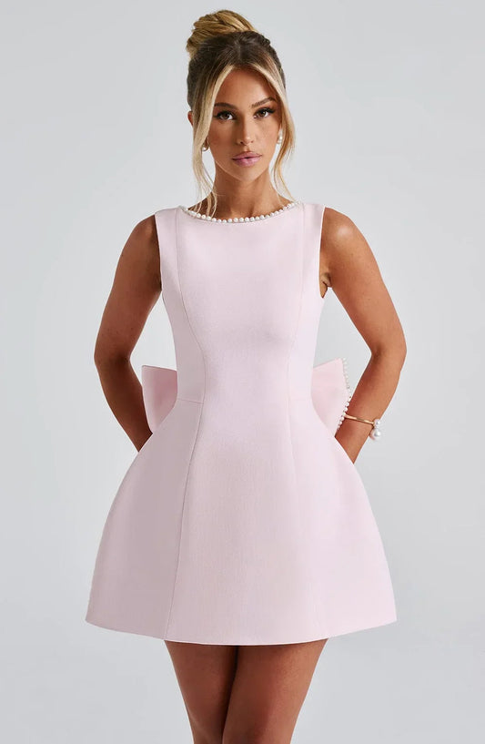 Cocktailkleid für Damen mit Schleifenrücken