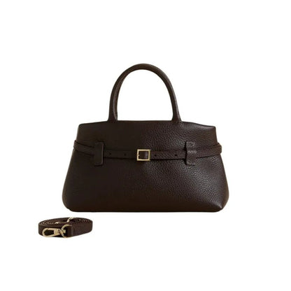 Klassische Leder-Schultertasche