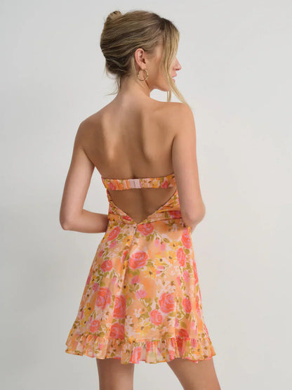 Fließendes Blumen-Boho-Maxikleid für Sommerstimmung