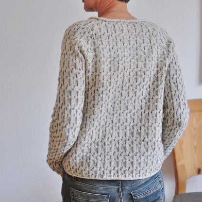 Gemütlicher eleganter Strickpullover für Damen