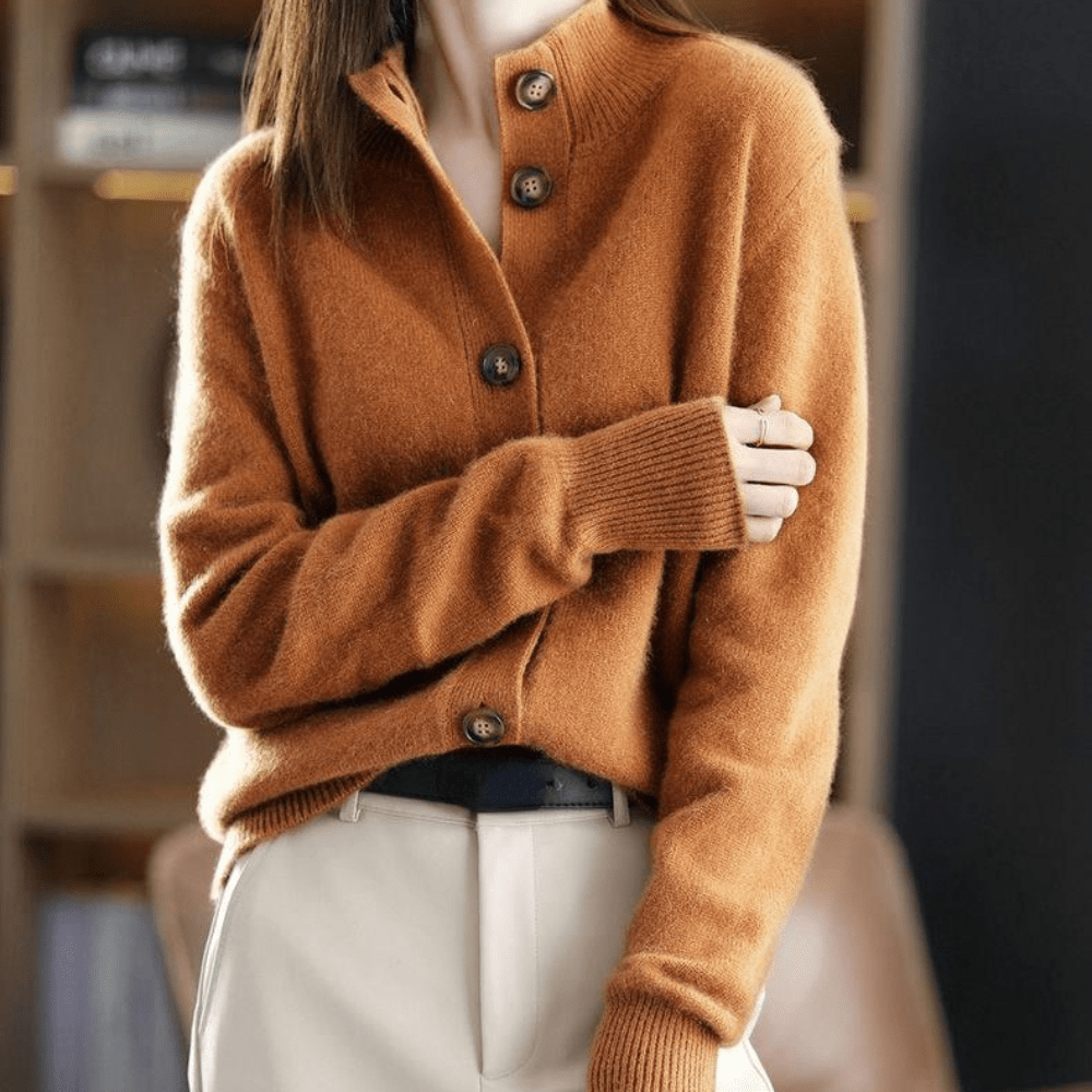Weicher, gemütlicher Kaschmir-Strick-Cardigan