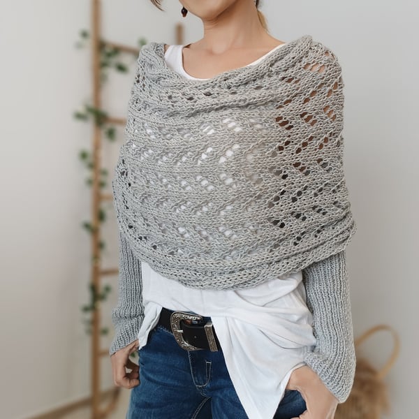 Gemütlicher mehrlagiger weicher Strickschal für Herbst und Winter