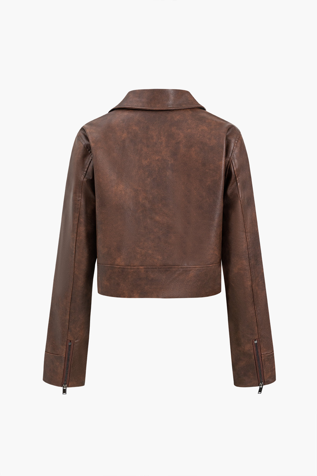 Schickes Lederjacken- und Rock-Set im Motorradstil