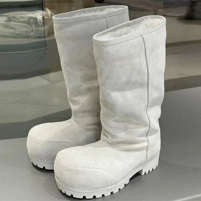 Klobige Plateauboots mit Knöchel hoch