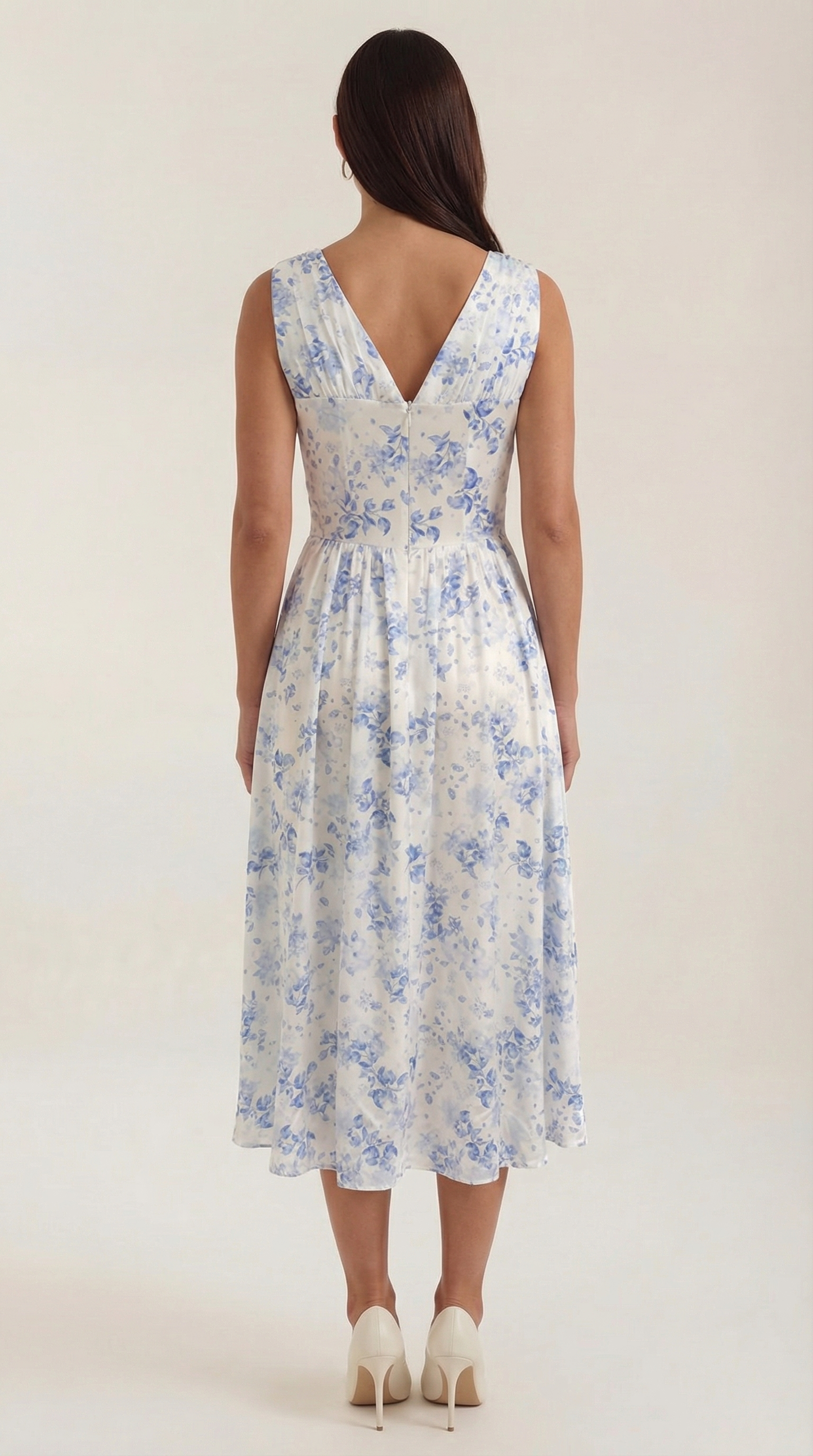 Damen Korsett Midi Sommerkleid