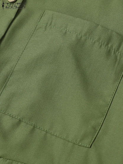 Valindr® | Lockeres Hemdblusenkleid mit Knopfleiste