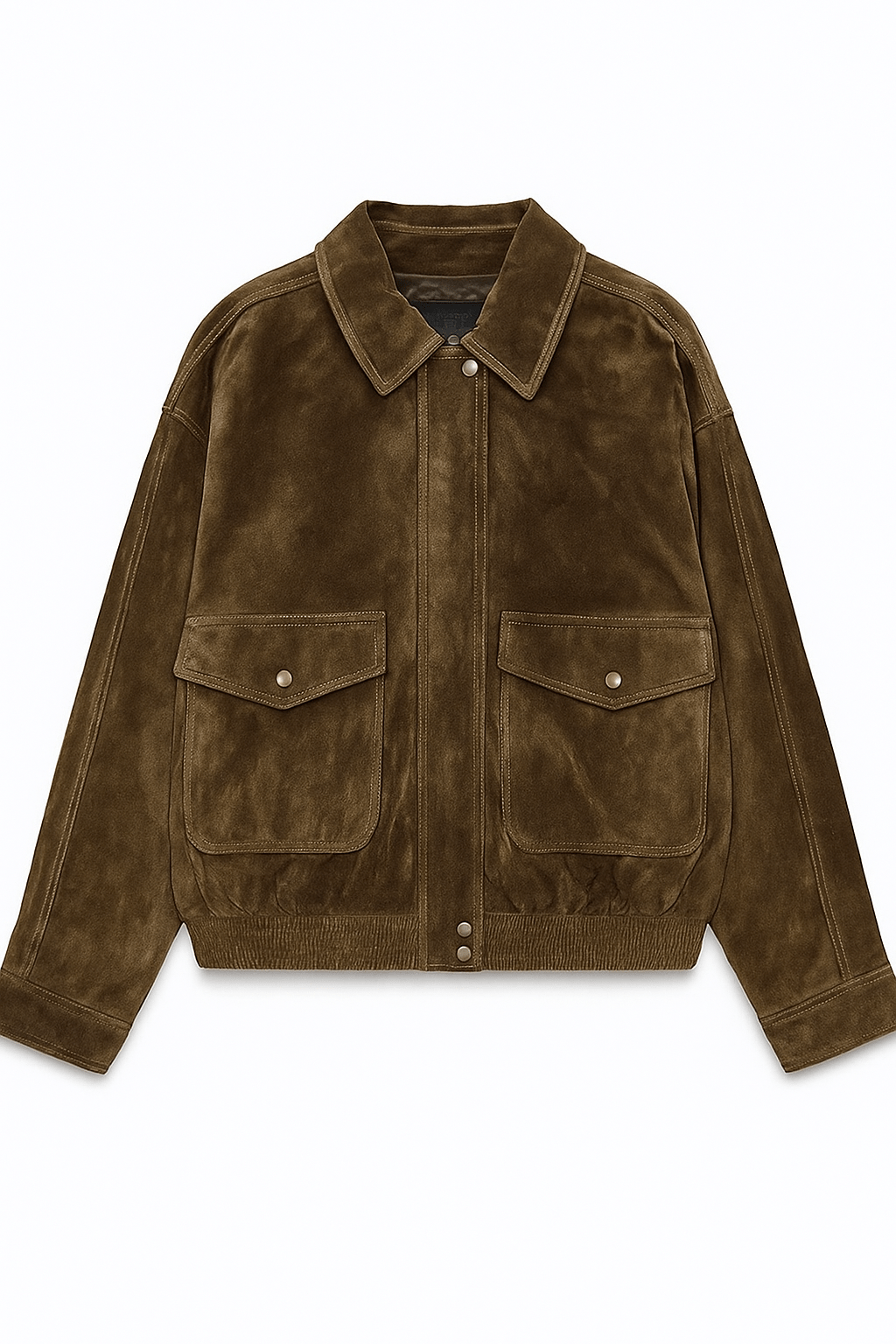 Klassische Damen-Bomberjacke mit Kragen und Klappentaschen