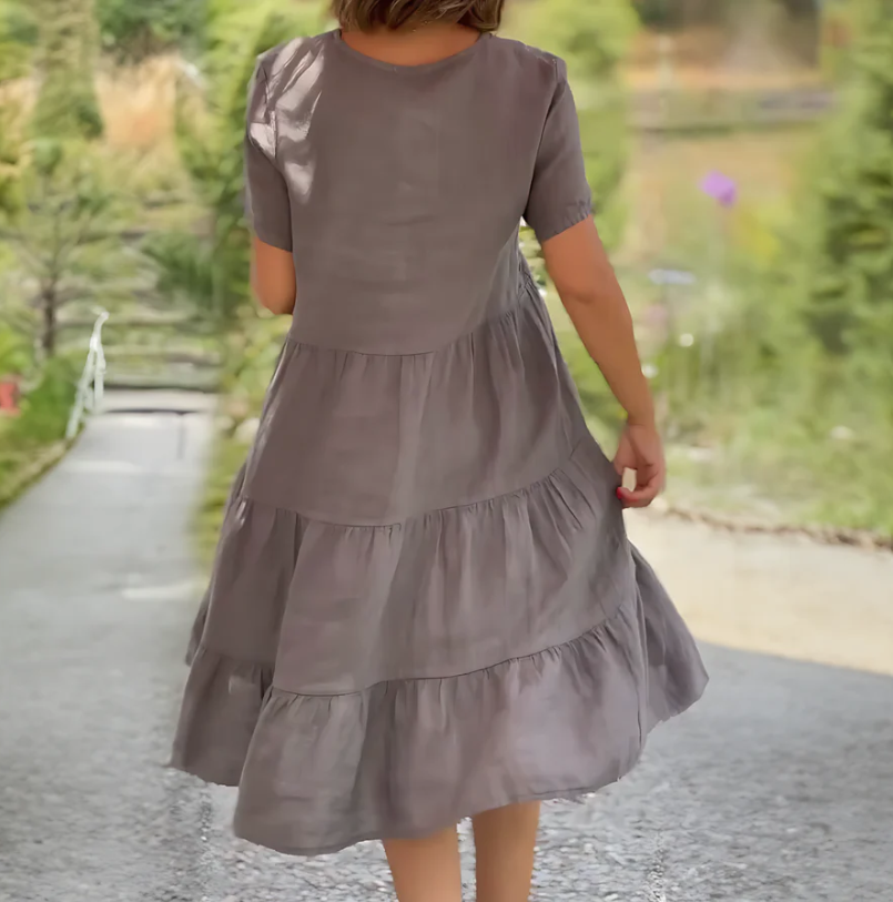 Bequemes, locker geschnittenes Trapezkleid für Damen