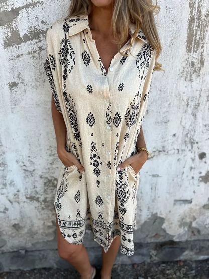Kurzarmkleid mit Taschen