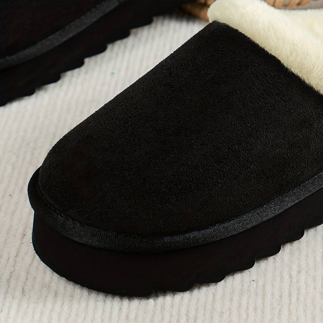 Gemütliche, mit Fleece gefütterte Hausschuhe zum Hereinschlüpfen für Damen