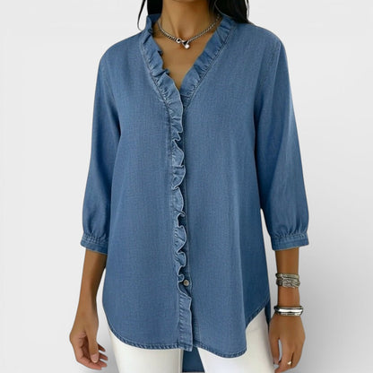 Elegante Bluse mit Rüschen