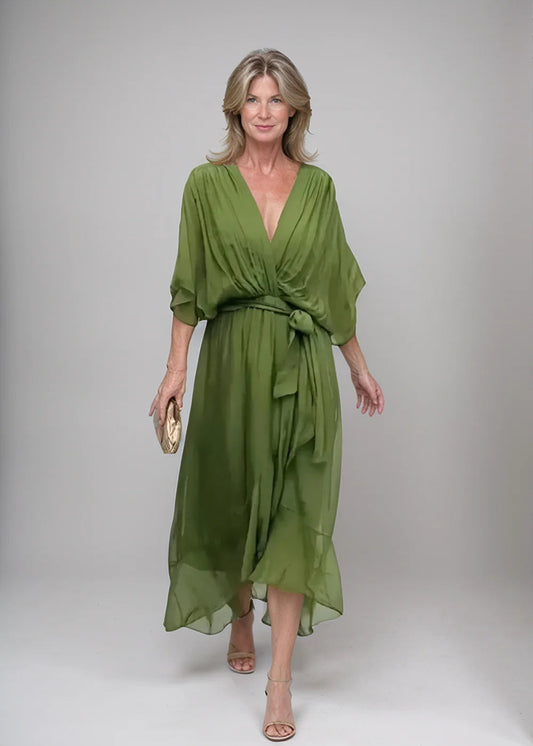 Elegantes V-Ausschnitt Sommerkleid für Damen