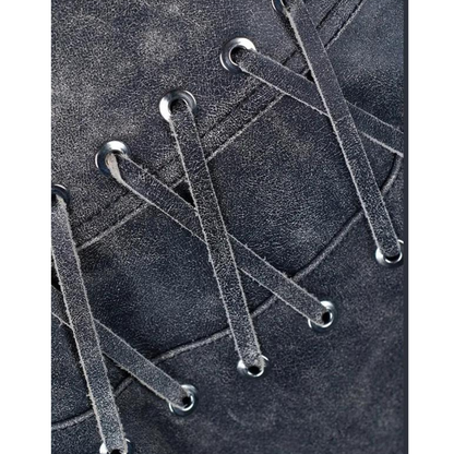 Klassische schwarze Leder-Bikerjacke