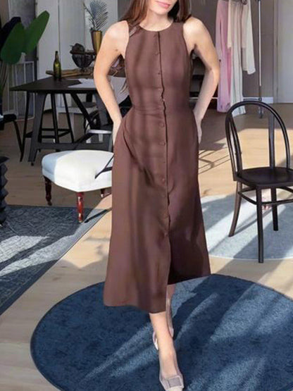 Elegantes weißes Midi-Hemdkleid für mühelosen Stil