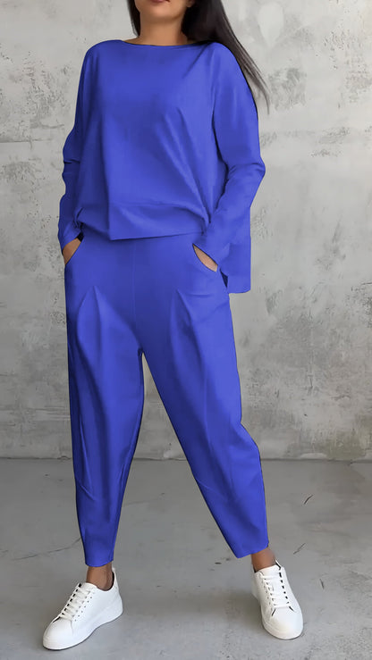 Gemütliches zweiteiliges Strick-Loungewear-Set