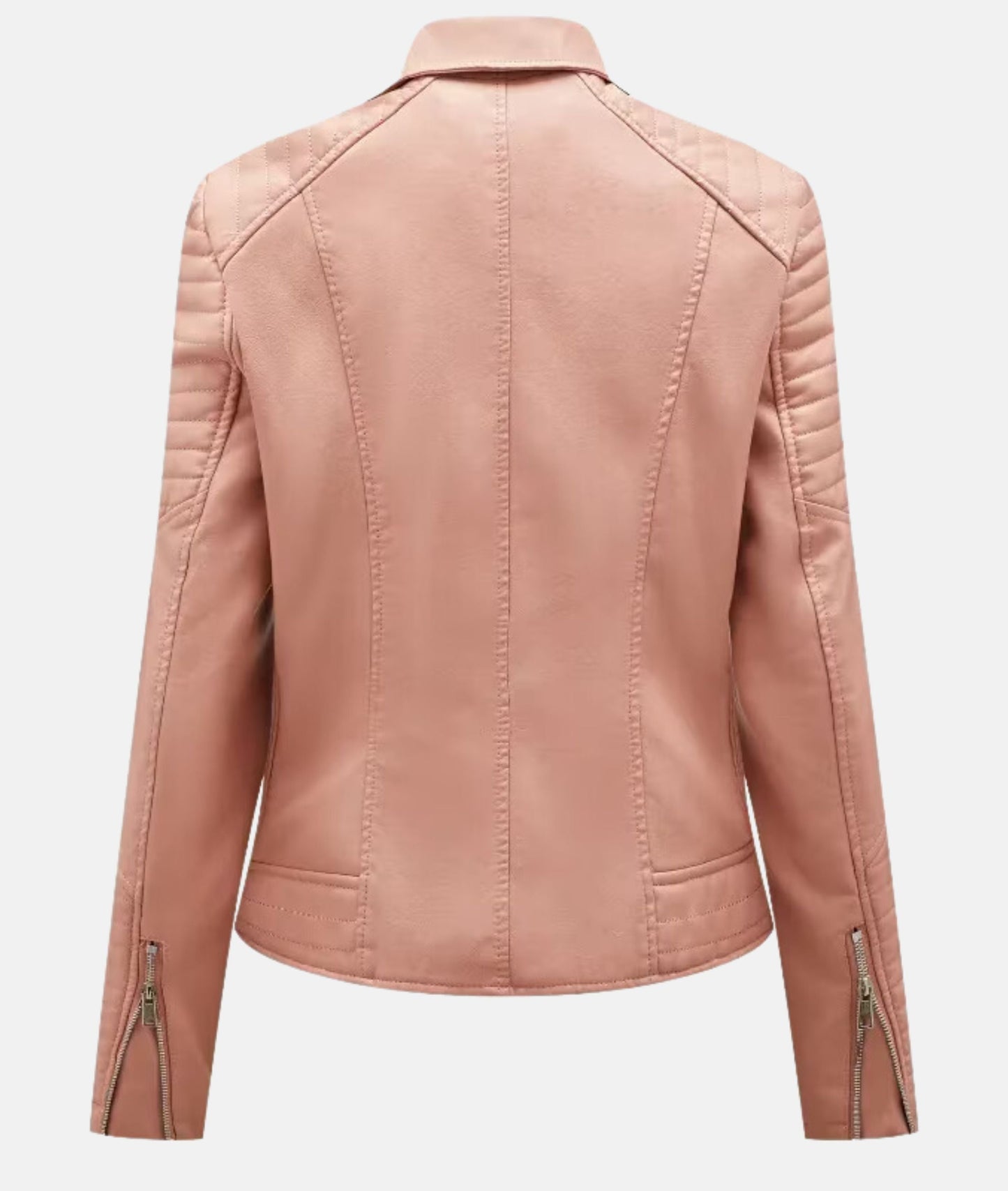 Schicke Damen Bikerjacke aus Kunstleder