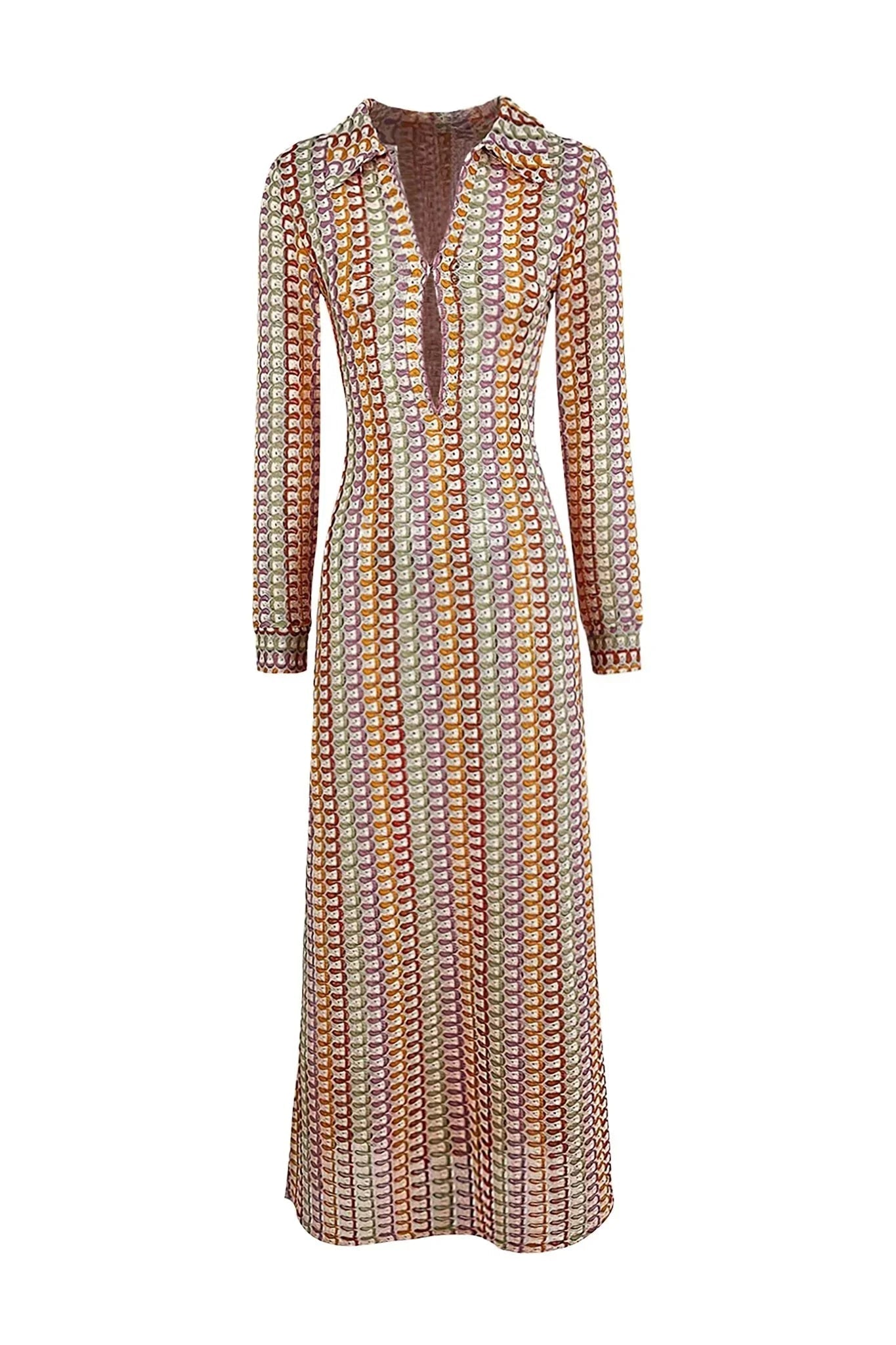 Boho Chic Maxi-Sommerkleid für Strandtage