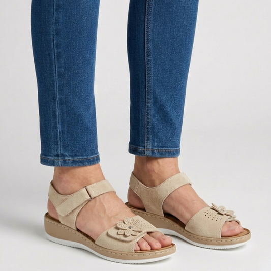Damen Sandalen mit komfortablem floralem Design