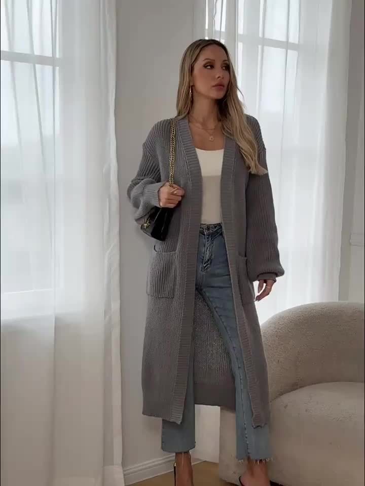 Gemütliche Strickcardigan mit Gürtel für Damen