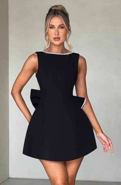 Cocktailkleid für Damen mit Schleifenrücken