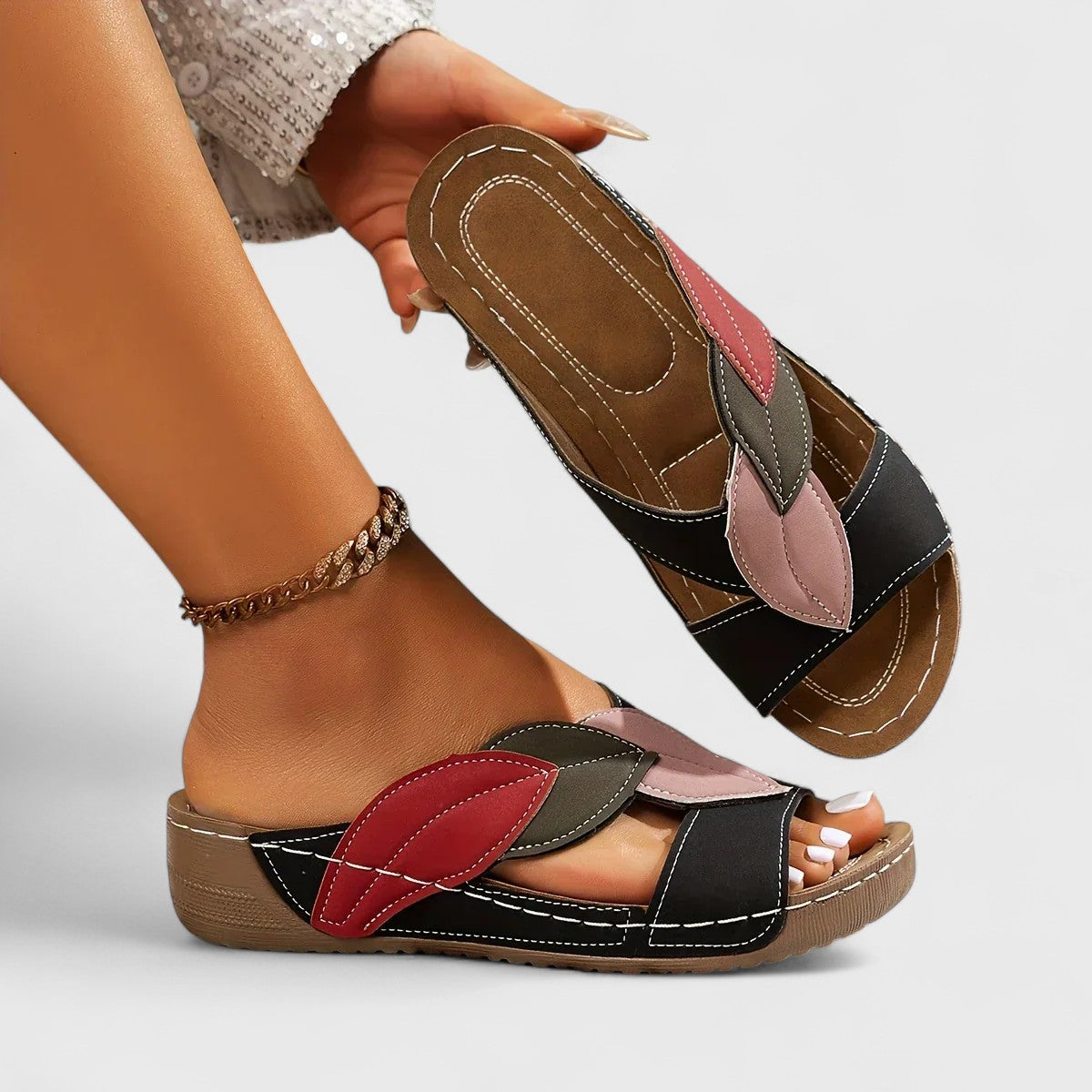 Orthopädische Slip-On Sandalen mit bequemem, stylischem Design