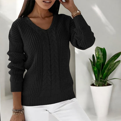 Gemütlicher skandinavischer Strickpullover für den Alltagsstil