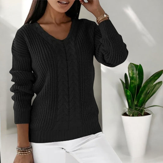 Gemütlicher skandinavischer Strickpullover für den Alltagsstil