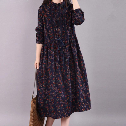 Angeline® | Vintage Floral Kleid mit verstellbarer Taille Design