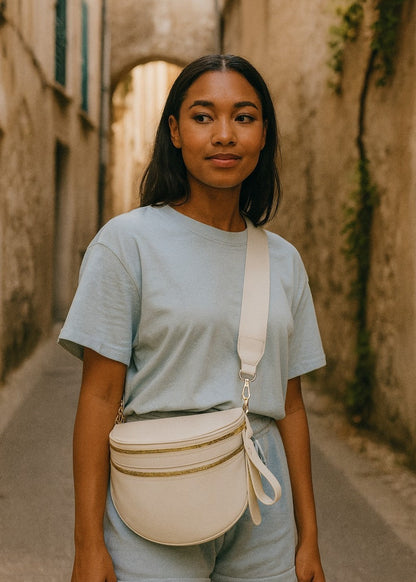 Elegante Leder-Bauchtasche für freihändigen Stil
