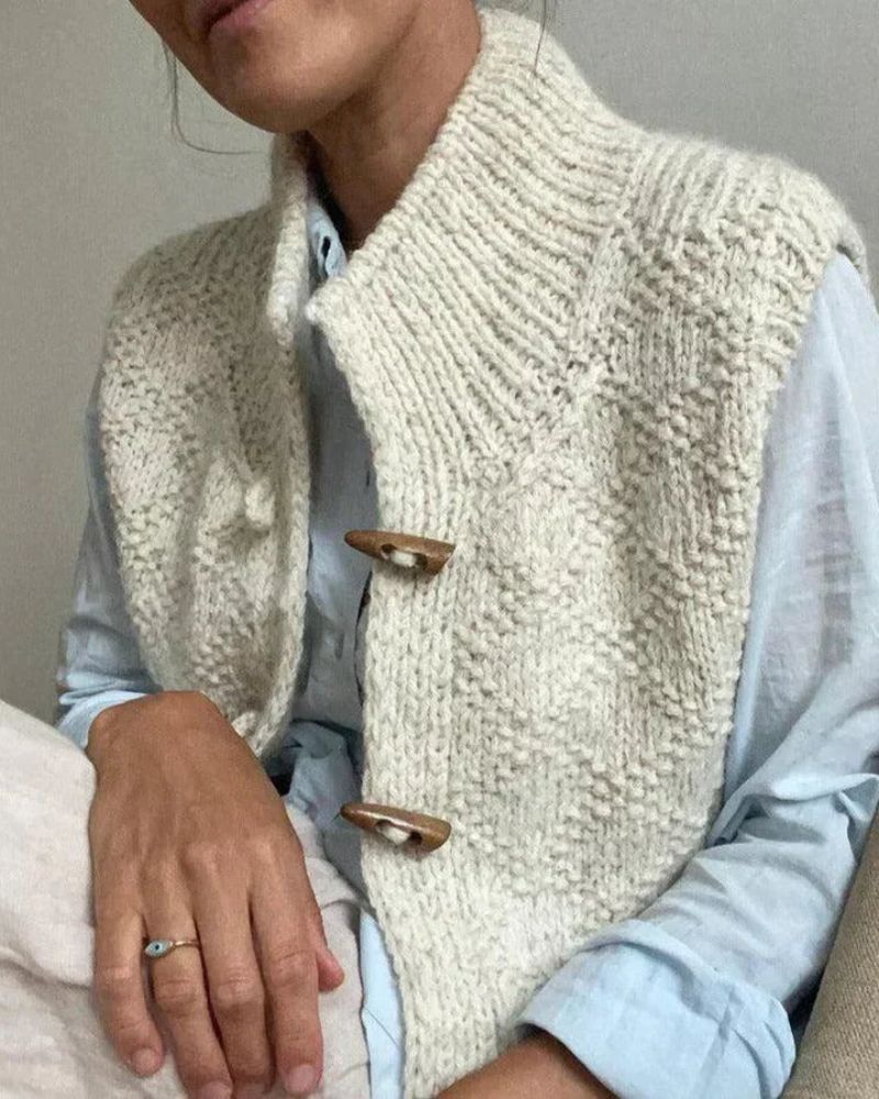 Schicke ärmellose Strickweste für stilvolles Layering
