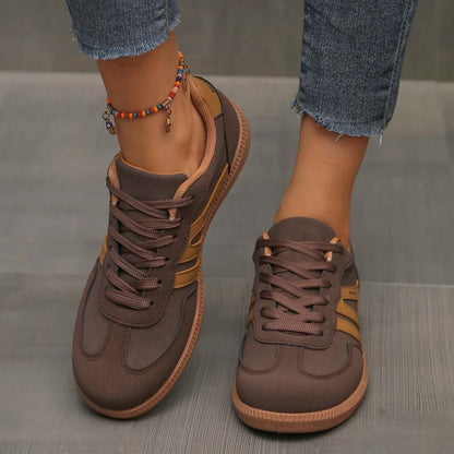 Animal-Print Sneakers for Women with Contrast Stripes – Stylish & Comfortable