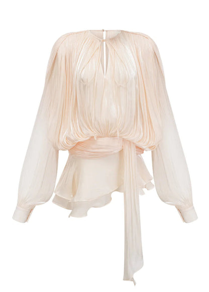 Estelle Champagner Satin Negligékleid