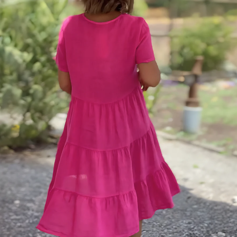 Bequemes, locker geschnittenes Trapezkleid für Damen