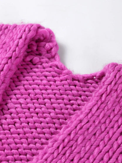 Gemütlicher Strick-Cardigan in Uni-Farbe, Freizeitstil