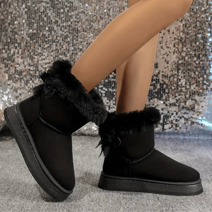 Warme gefütterte Winter-Schneestiefel für Damen