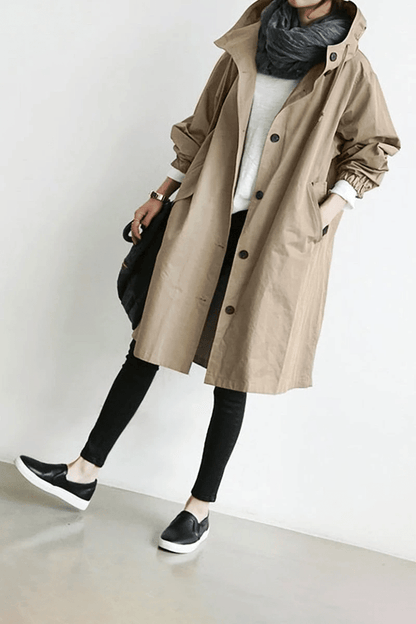 Emily ®| Stilvoller, einfarbiger, lockerer Trenchcoat