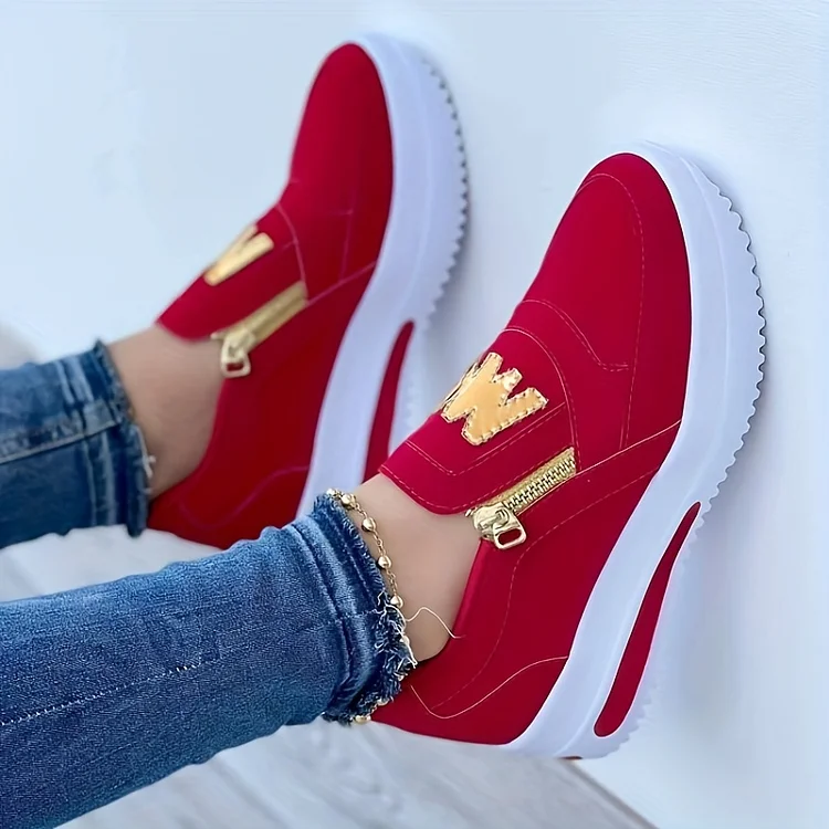 Bequeme orthopädische Plateauschlupfschuhe für Damen