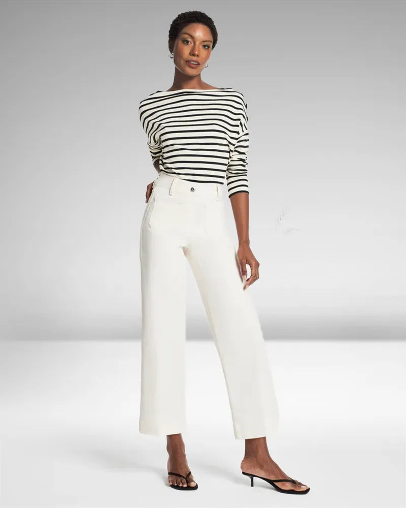 High Waist Weite Bein Jeans für Damen