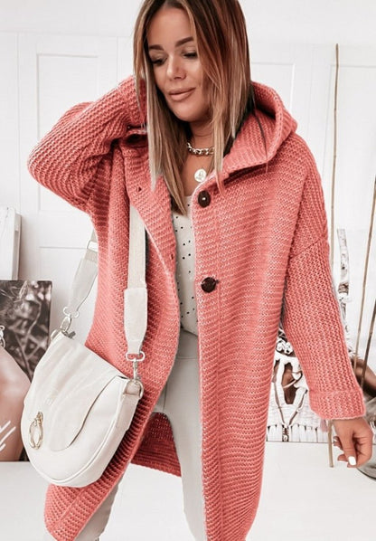 Gemütlicher Strickcardigan mit grobem Muster