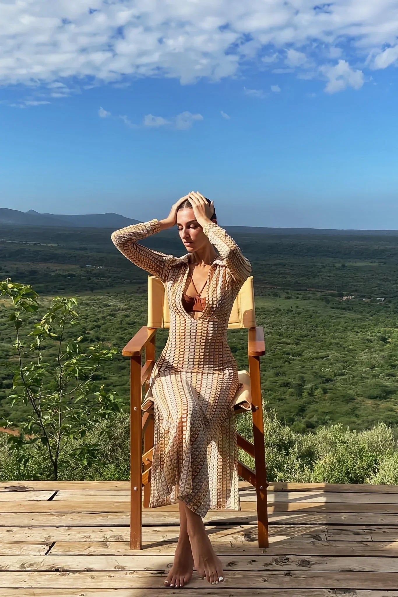 Boho Chic Maxi-Sommerkleid für Strandtage