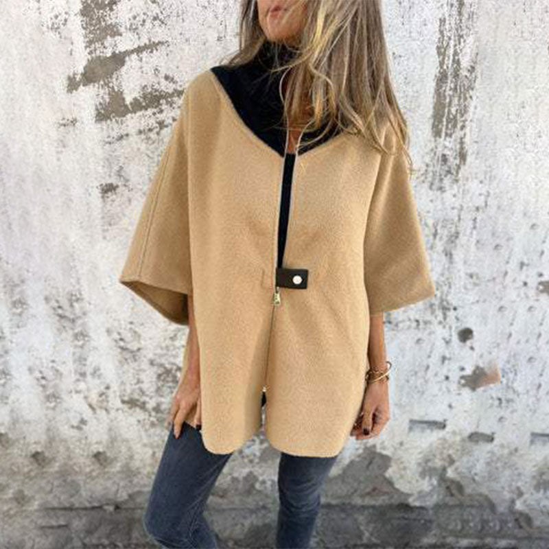 Schicke bicolor lange Jacke für elegante Lagenlooks