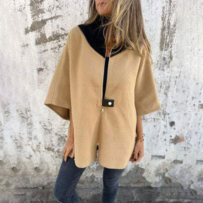 Schicke bicolor lange Jacke für elegante Lagenlooks