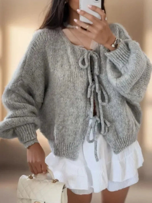 Gemütlicher weicher Strickcardigan für mühelosen Alltagsstil
