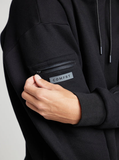 Gemütlicher Reise-Hoodie mit Flugmodus-Grafik