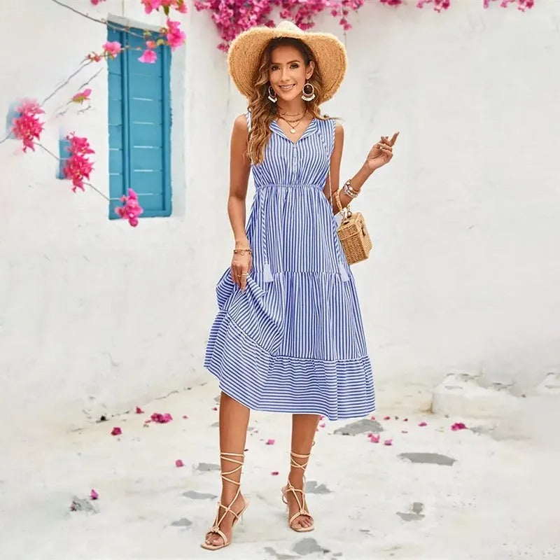 Luisa® | Luftiges Sommerkleid mit Streifenmuster