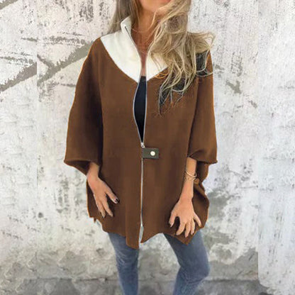 Schicke bicolor lange Jacke für elegante Lagenlooks