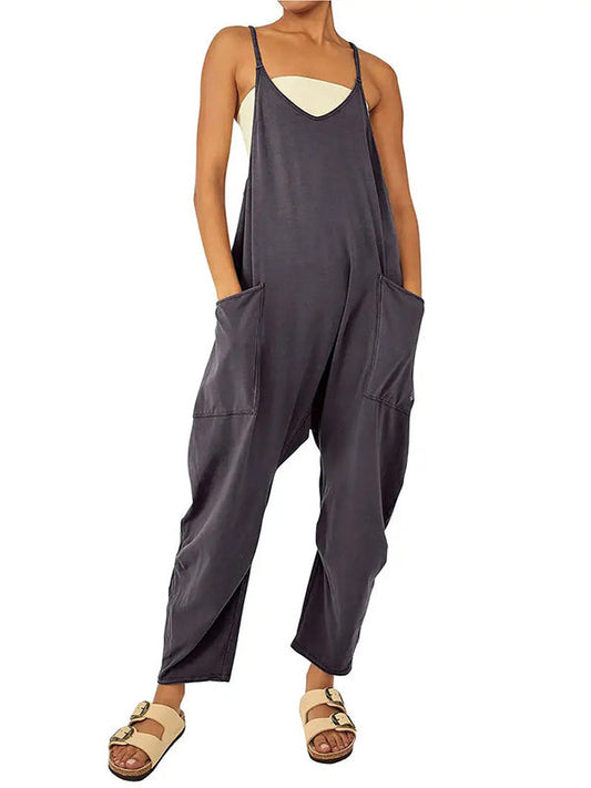 Übergroßer Jumpsuit mit großen Pattentaschen